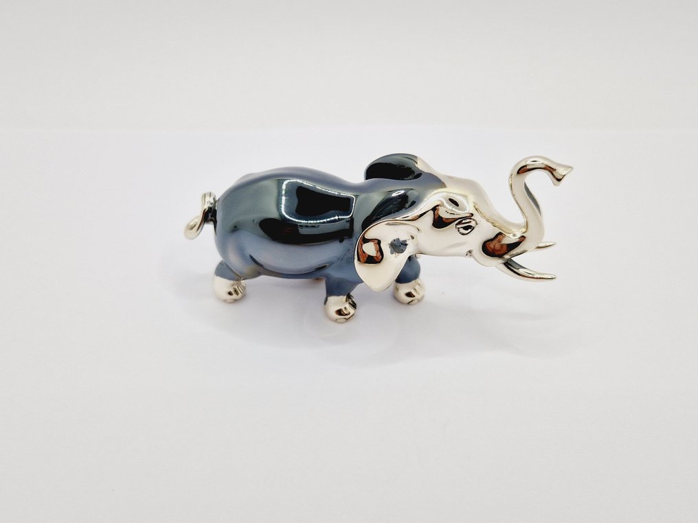 Elefant - Veistos, Miniatur Silber Tier Elefant Sterlingsilber - 4.8 cm - .925 hopea #2.2