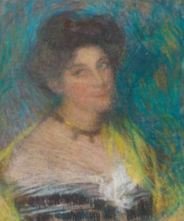 Edmond Aman-Jean (1860-1936) - Portrait d'une élégante (dated 1908) - NO RESERVE #1.1