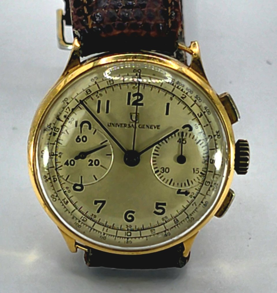 Universal Genève - 18 K Goldchronograph  - Kaliber 386 - Miehet - Sveitsi noin 1940 #1.1