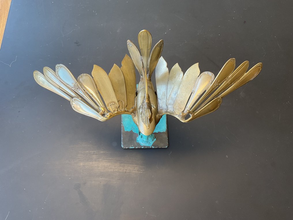 Gerard Bouvier (1942) - Vintage Besteckskulptur eines Vogels #2.2