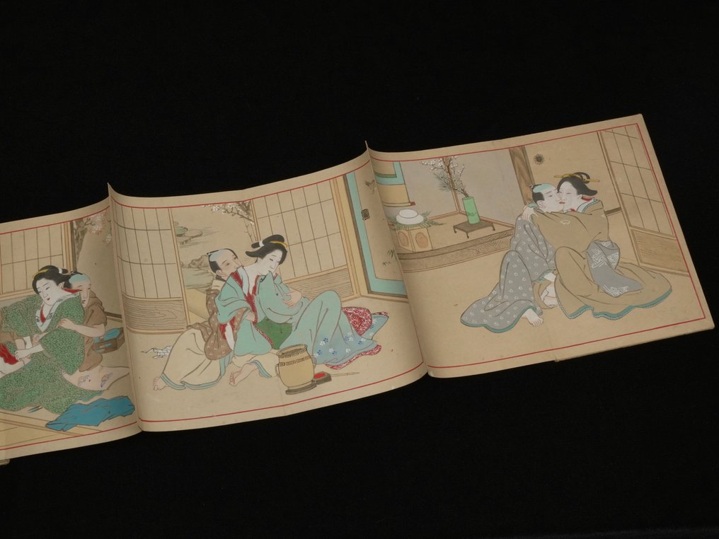 Shunga album with 12 paintings - 'Nenjū gyōji tora no maki' 年中行事 虎の巻 (Yearly Celebrations, vol - Unknown - 日本 #2.1