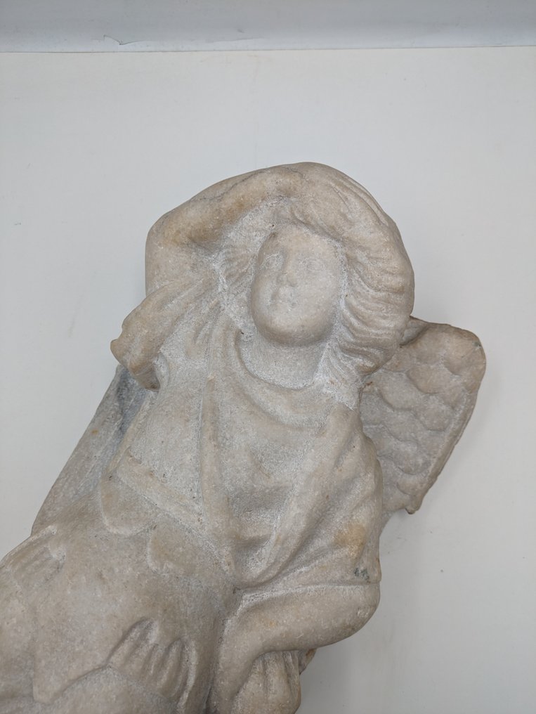 Skulptur, Angelo - 40 cm - Carrara-Marmor #1.2
