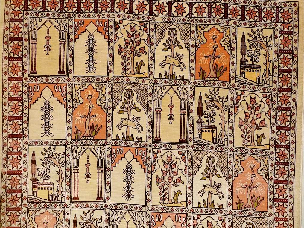 Hereke Seide - Tæppe - 104 cm - 70 cm #1.0