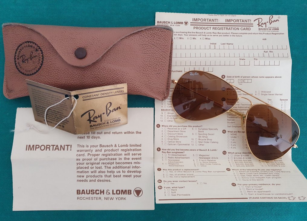 Bausch & Lomb U.S.A - Ray-Ban B&L, B-15 Constant Density Brown Lenses - 58/14 - vintage - Anos 80 - Zonnebril #1.1