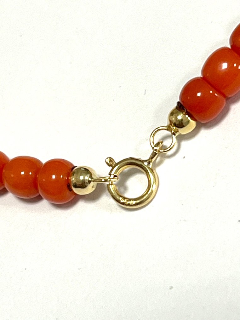 Κοράλλι - 18 καράτια - Κίτρινο χρυσό - Βραχιόλι #2.1