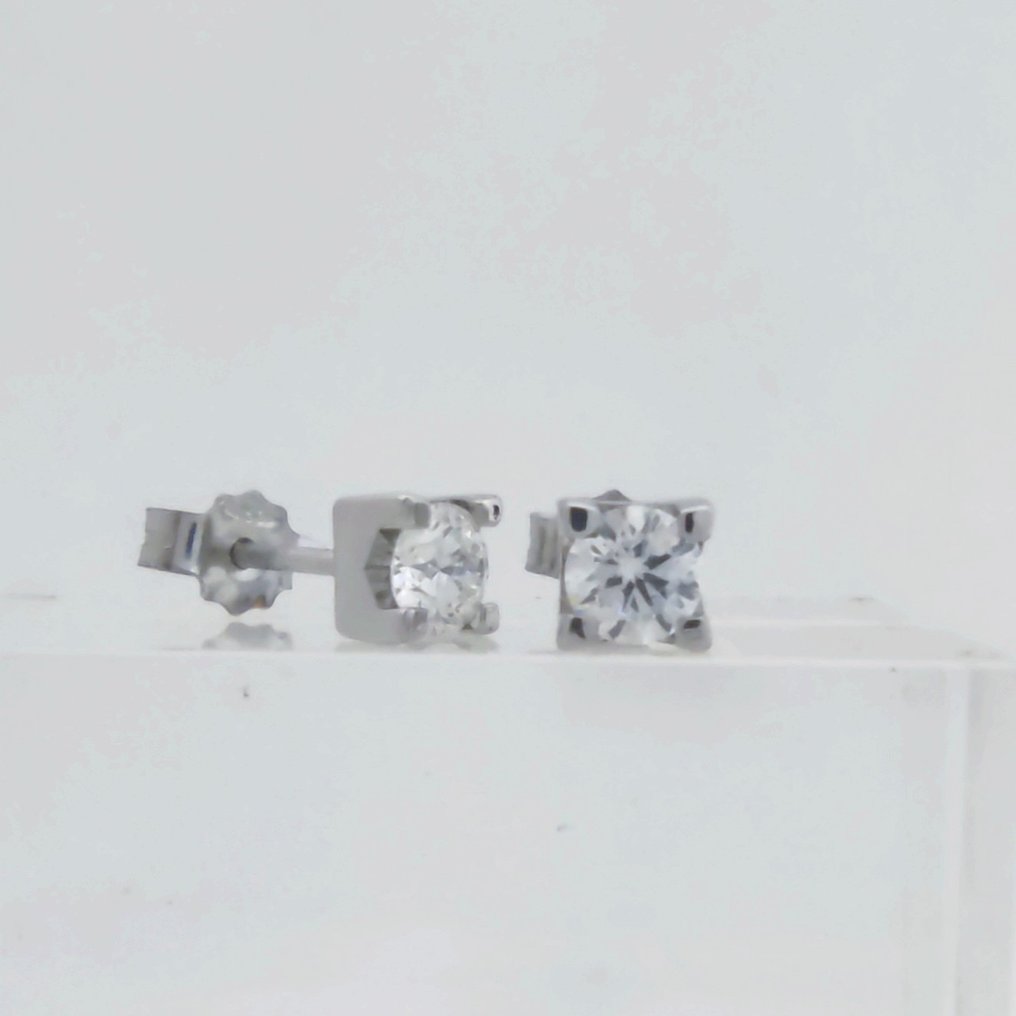 耳环 - 18K包金 白金 -  0.52ct. tw. 钻石 #2.1