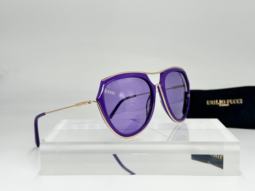 Emilio Pucci - EP 16 Viola e Oro 100% Genuine - Gafas de sol #1.1