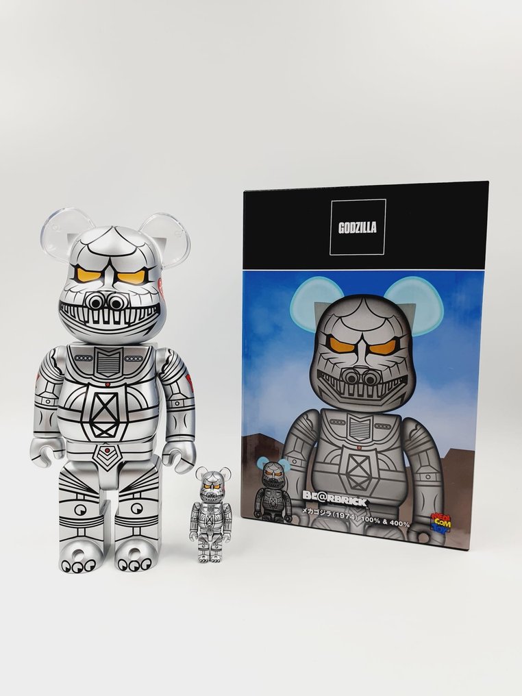 NO RESERVE Godzilla - Be@rbrick MechaGodzilla 1974  400% 100% Bearbrick  2024 #1.0