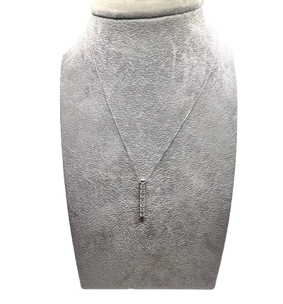Halsband med hänge Vittguld -  0.70ct. tw. Diamant #1.2