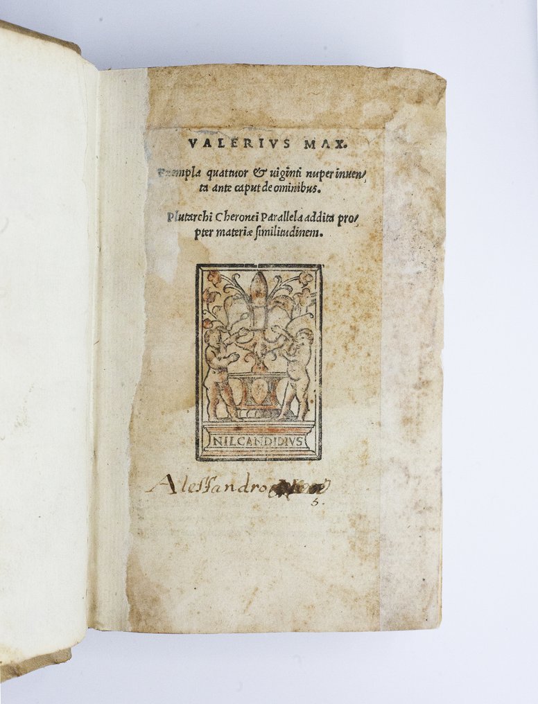 Valerio Massimo / Plutarco Exempla Quattuor 1526 Catawiki