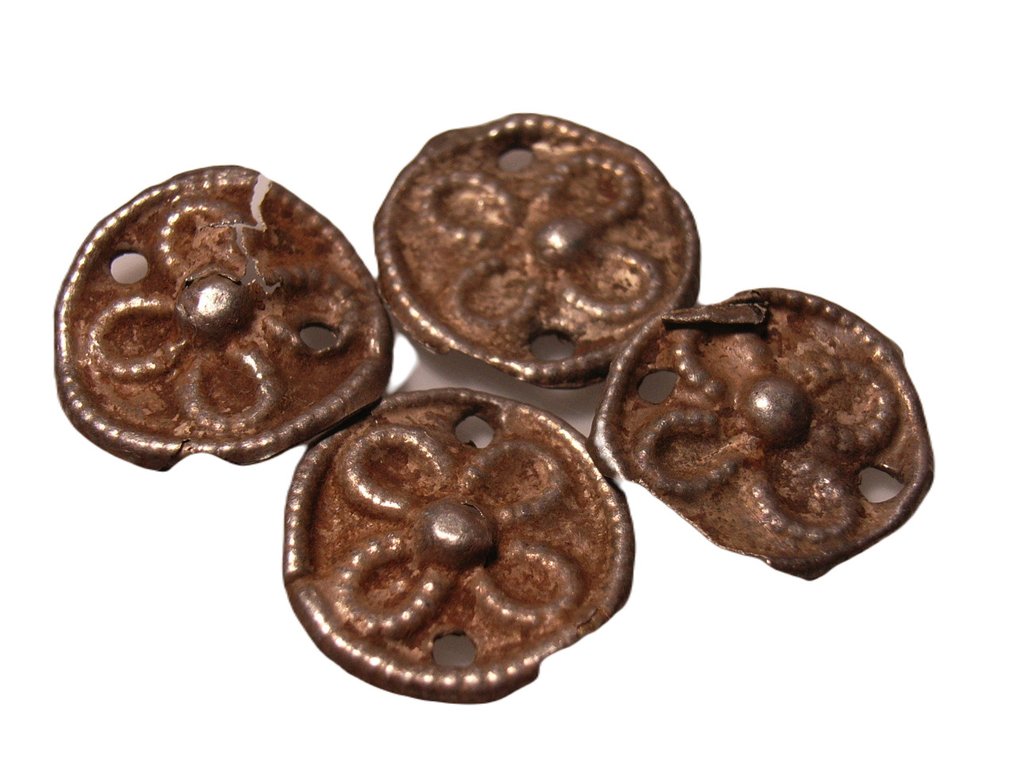 Gréco-romain Plaque de vêtement à coudre en argent en feuille d'argent avec décoration RARE Pendentif #3.2