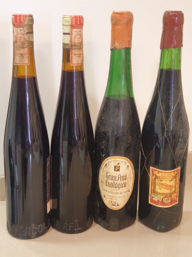 1962 Bodegas Rioja Santiago, Gran Fino Enologica, NV Reserva  & 1966 Bodegas Marfil Alella Vinicola, - 拉里奧哈 - 4 瓶 (0.75L) #1.2