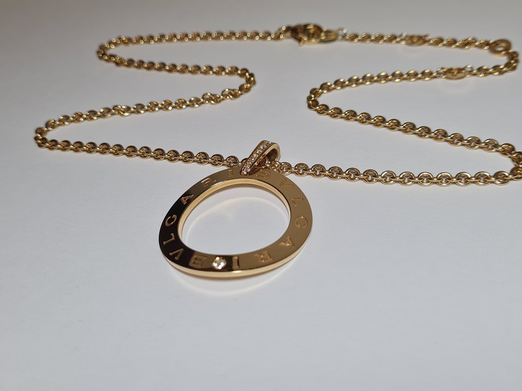 Bvlgari - Halsband med hänge - Bvlgari Bvlgari - 18 kt Gult guld Diamant  (Natural) #2.1