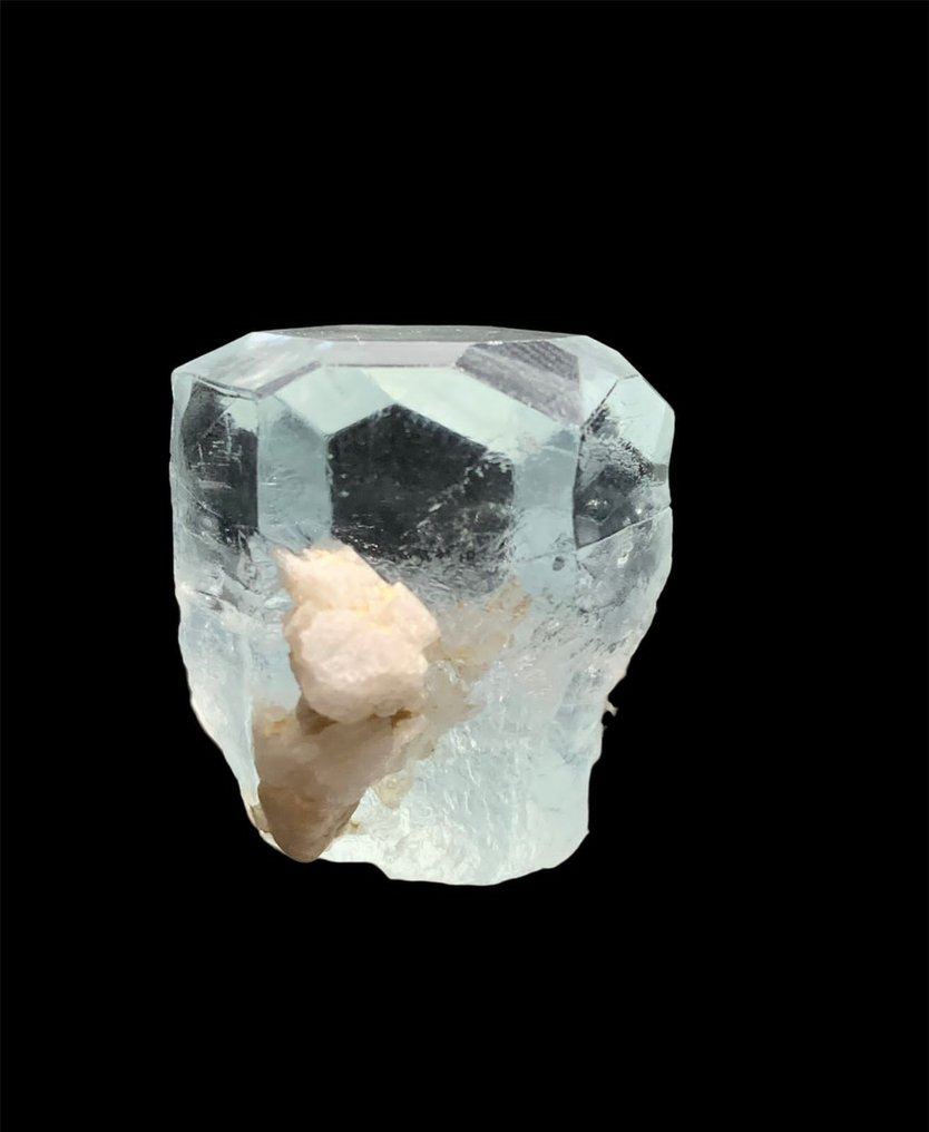 Diamond Cut Aquamarine Krystall - Høyde: 22 mm - Bredde: 22 mm- 17.5 g - (1) #1.1