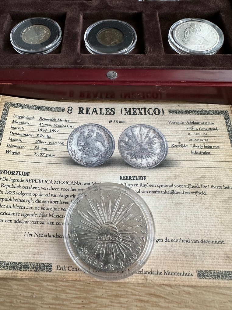 Amerikas forente stater. A Collection featuring Coins from the American Wild West, housed in an elegant wooden display case  (Ingen reservasjonspris) #2.1