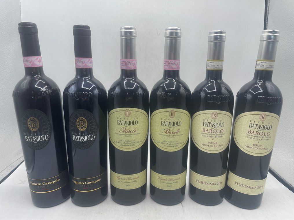 2006, 2007 Cerequio, 2006, 2007 Boscareto & 2016 Bussia Vigneto Bofani, Beni Di Batasiolo - 巴罗洛 DOCG - 6 Bottles (0.75L) #1.1