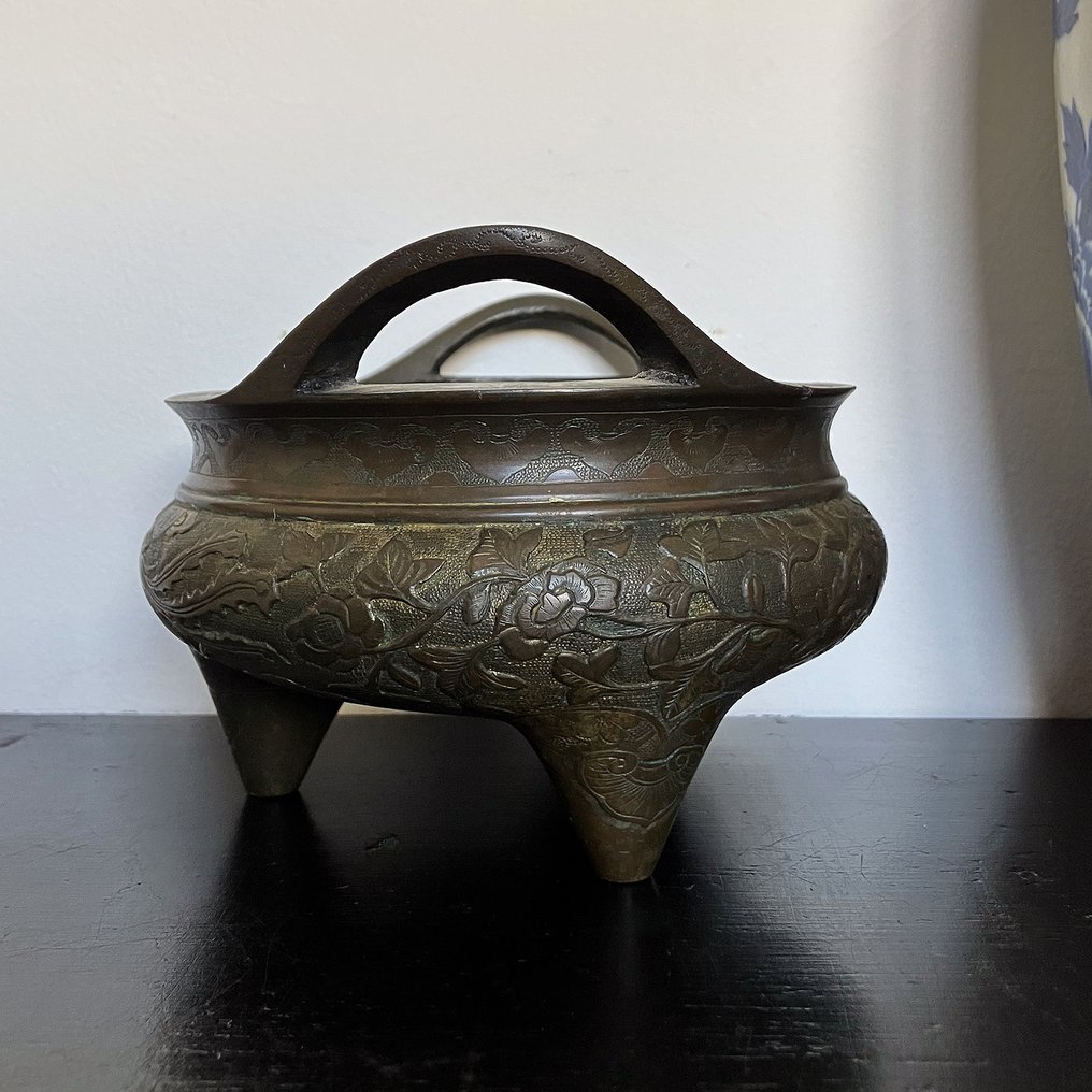 中国家藏珍宝香炉 - 黄铜色 - 中国 - Qing Dynasty (1644-1911) #2.1