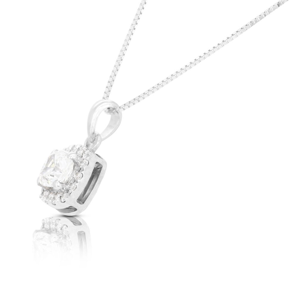 Pendentif - 18 carats Or blanc -  0.65ct. tw. Diamant  (Naturelle) - Diamant #2.1