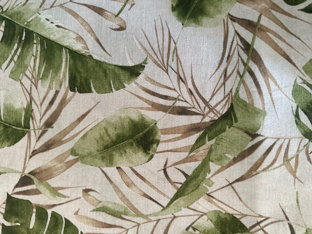 Tissu printanier jacquard de délicieuses feuilles rustiques style Art déco San Leucio - Textile  - 2.8 m - 2.6 m #2.2