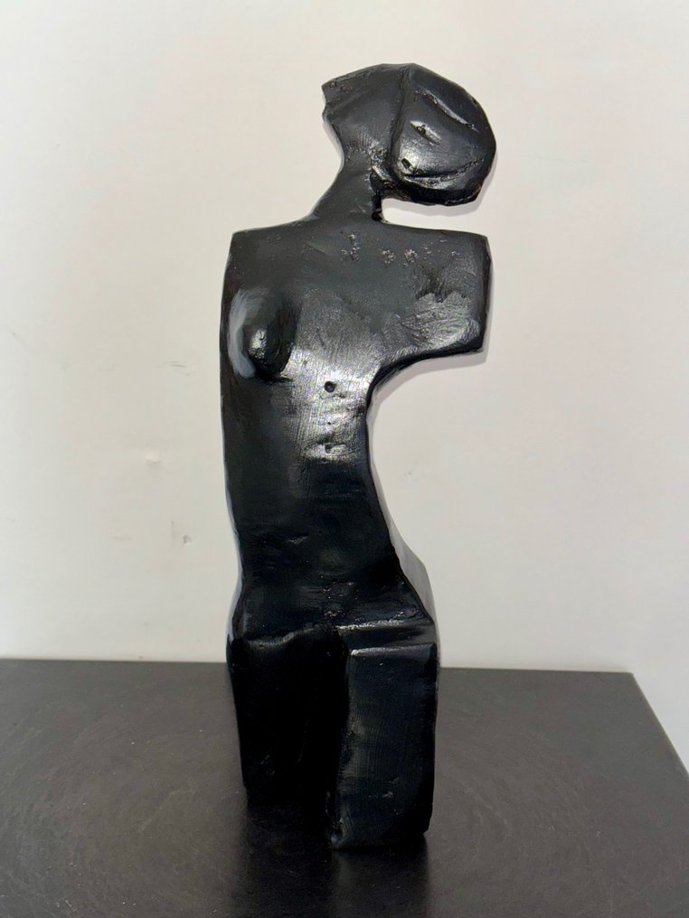 Abdoulaye Derme - Rzeźba, Abstrait - 27 cm - Brąz malowany na zimno #1.1