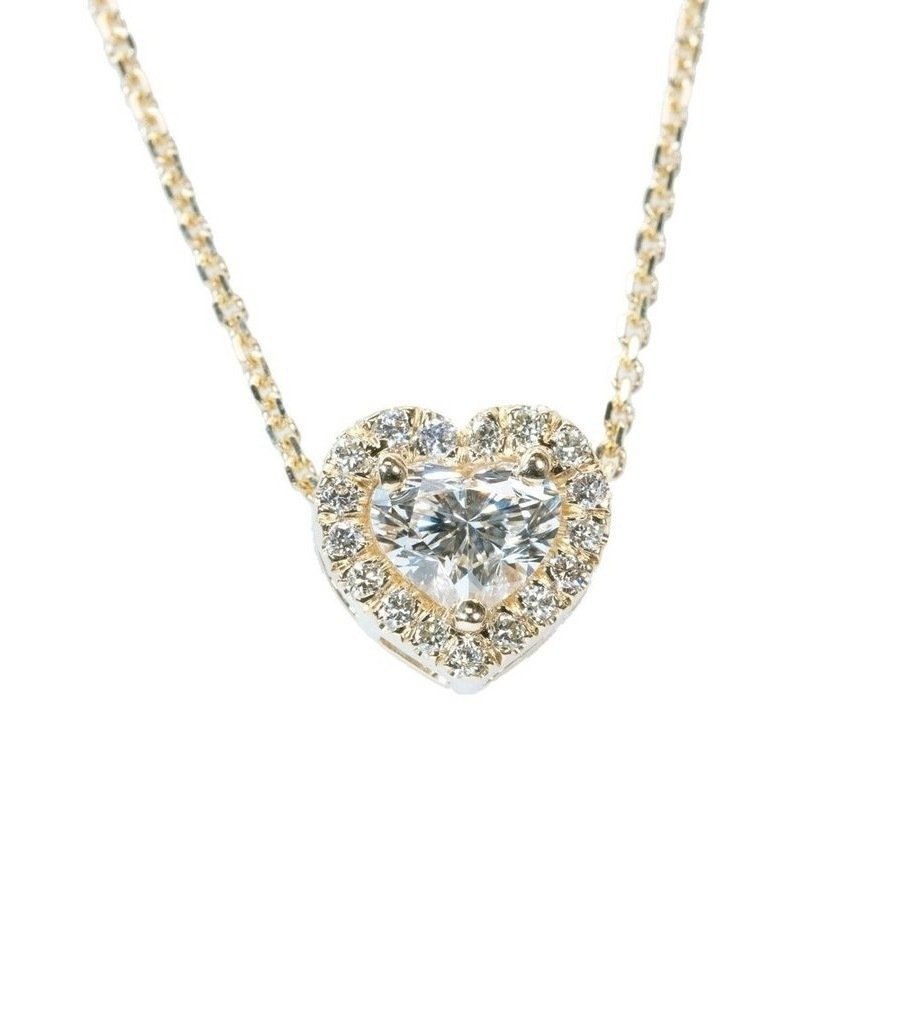 Collana con ciondolo - 18 carati Oro giallo -  1.02ct. tw. Diamante  (Naturale) - Diamante #1.1
