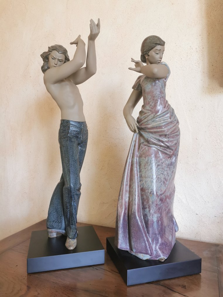 Lladró - Figurină - Lladro Couple danseurs flamenco spanish passion and spanish fire (2) - Faianță #1.1