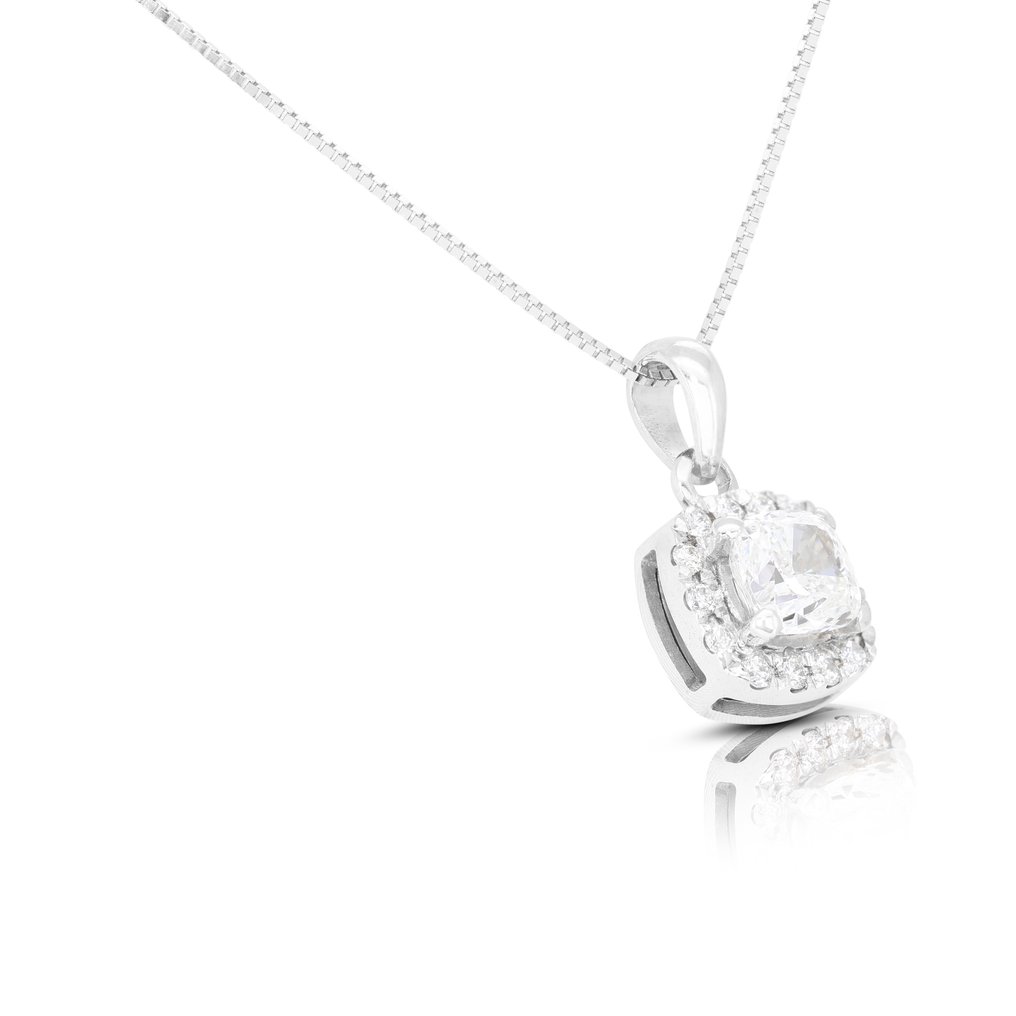 Pendentif - 18 carats Or blanc -  0.65ct. tw. Diamant  (Naturelle) - Diamant #1.2