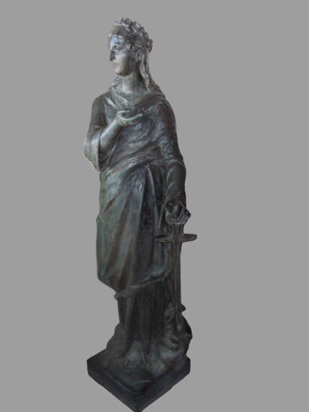 Tusey (Meuse) - Louis Noel (1839-1925) - Beeld, Grande figura, Dea del Mare - 1.73 m - Brons - 1897 #1.1