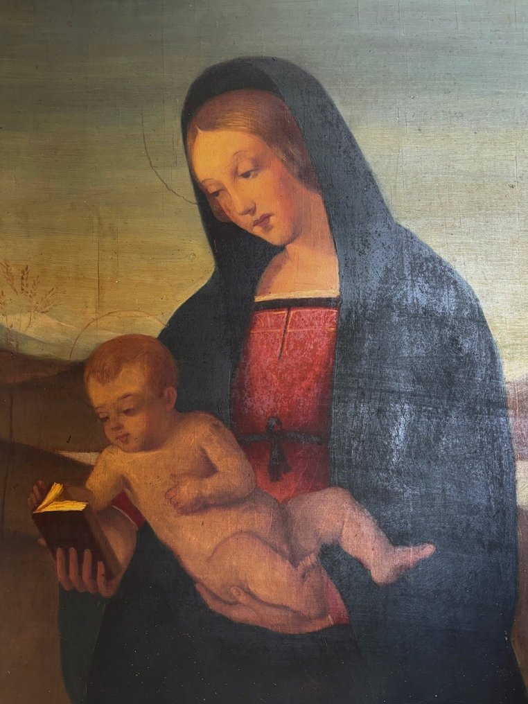 Scuola italiana (XIX), da Raffaello Sanzio - Vergine Maria con Bambino #1.1