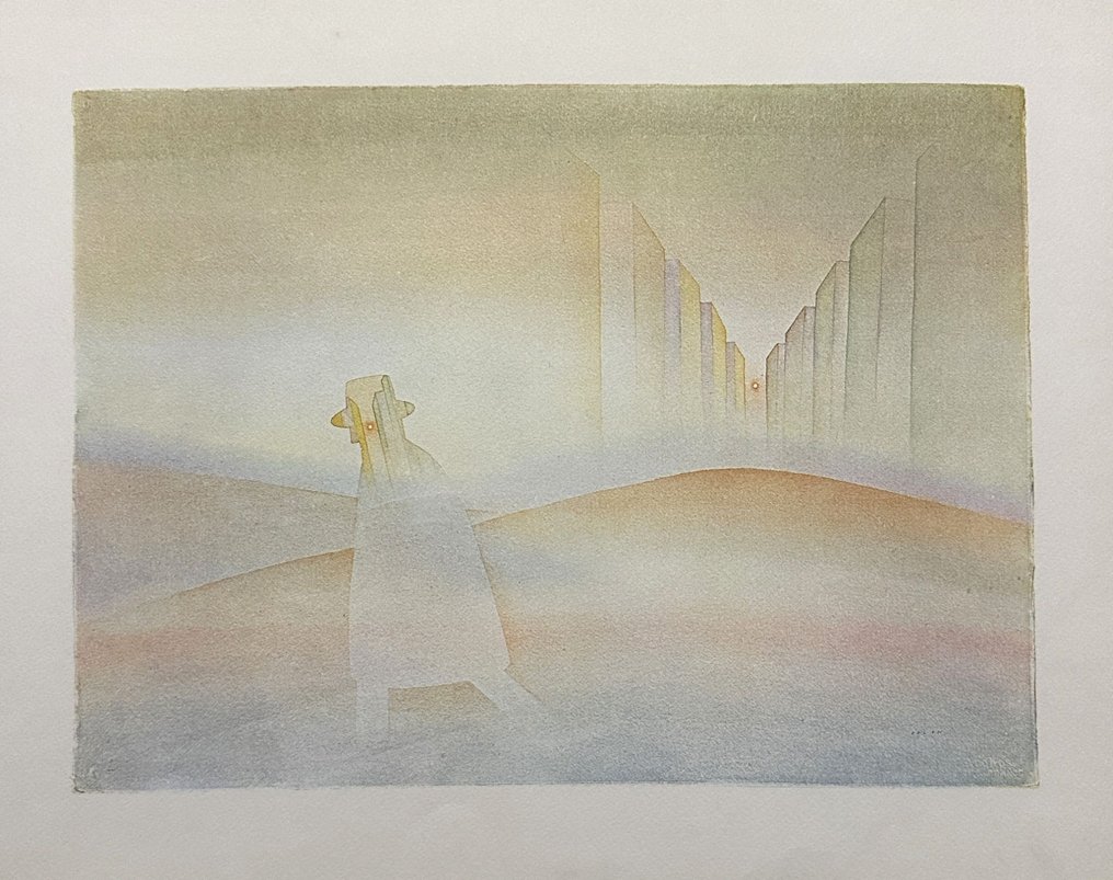 Jean-Michel Folon (1934-2005) - Cité surréaliste #1.0