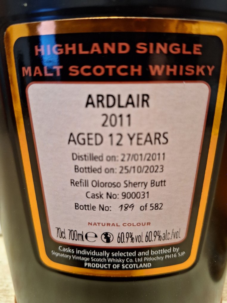 Ardlair 2011 12 years old - Cask Strength Collection - Signatory Vintage  - b. 2023  - 70厘升 #2.1