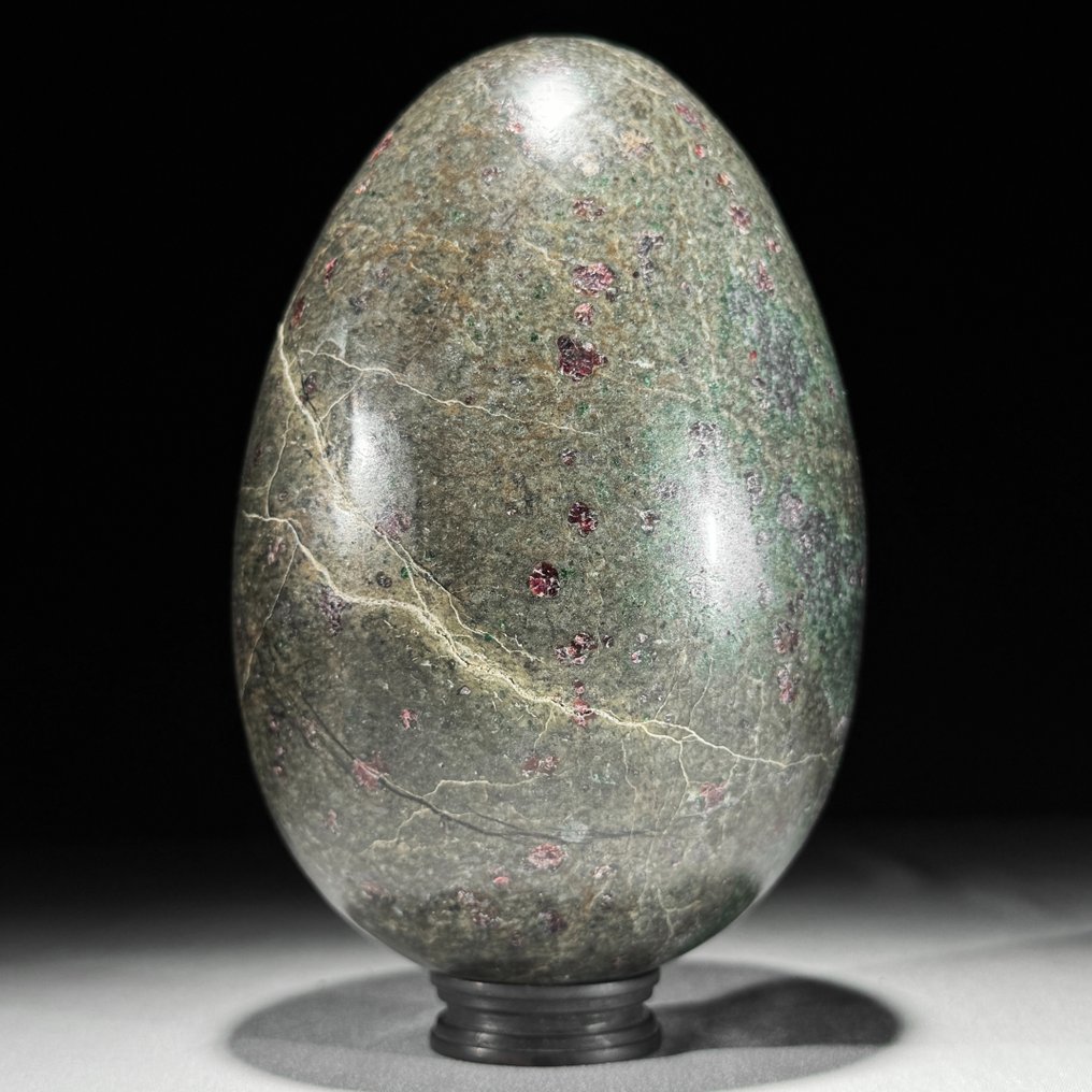 无底价 - 精美红宝石原石 定制支架上的蛋形 - 高度: 14 cm - 宽度: 8 cm- 2900 g - (1) #2.1