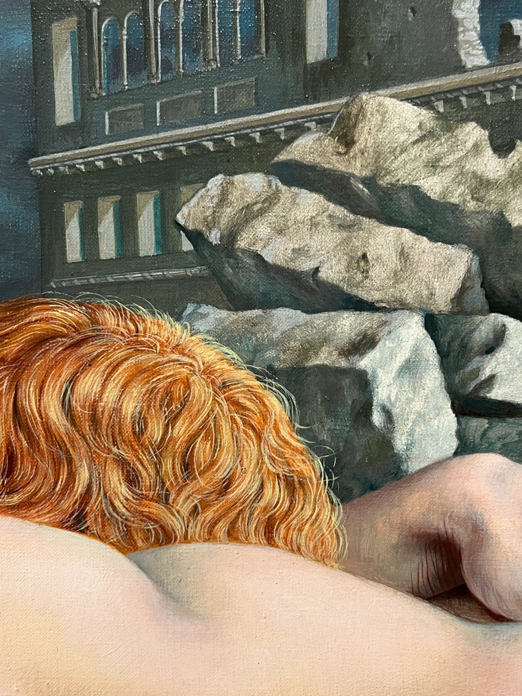Italian School (XX) - Samson lies on the ruins of the Philistine temple #2.1