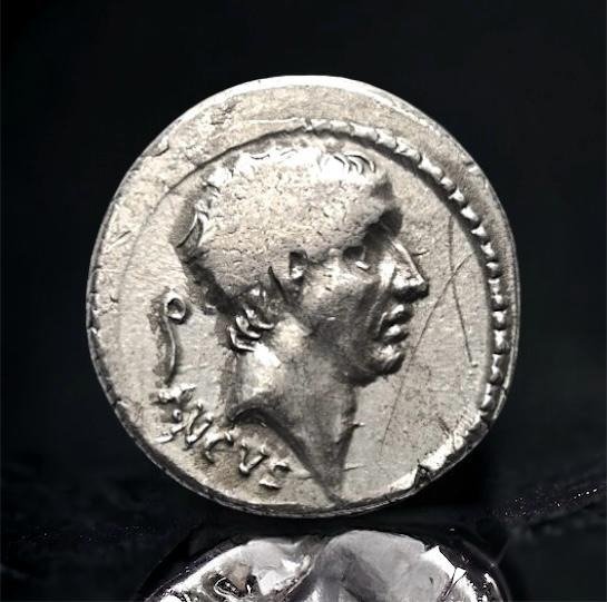 Romerska republiken. L. Marcus Philippus, 56 f.Kr.. Denarius Rome #2.1