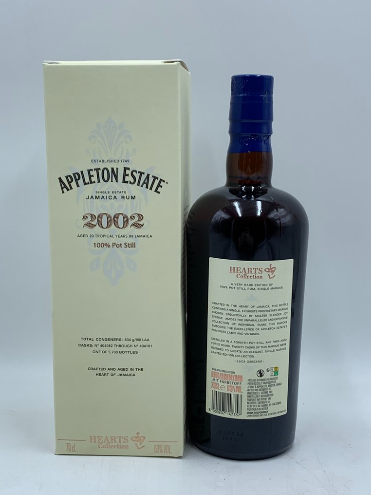 Appleton 2002 Velier - Hearts Collection  - b. 2022 - 70 cl #1.2