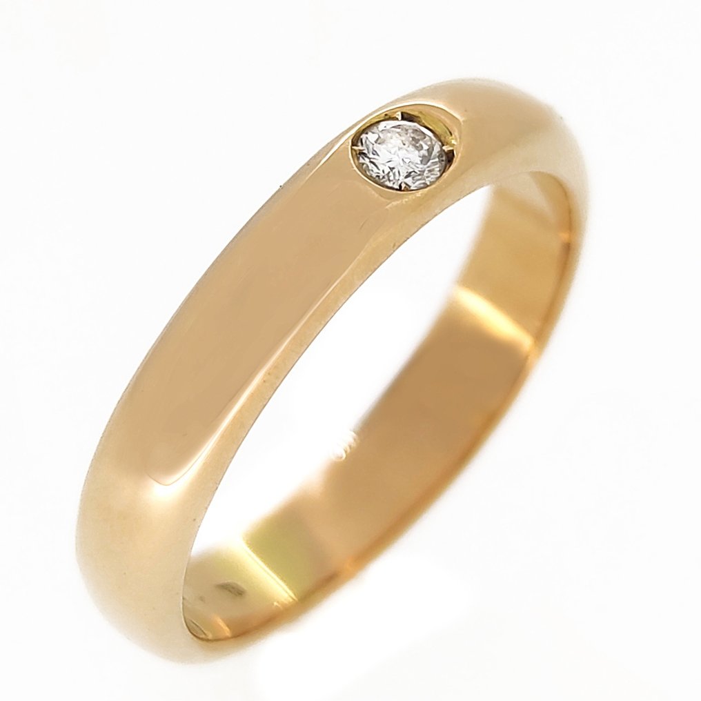 Ring - 18 karaat Geel goud -  0.05ct. tw. Diamant #1.1