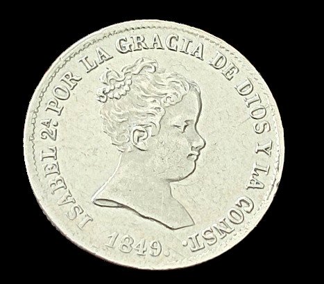 Espanha. Isabel II (1833-1868). Real 1849 Madrid CL #1.1
