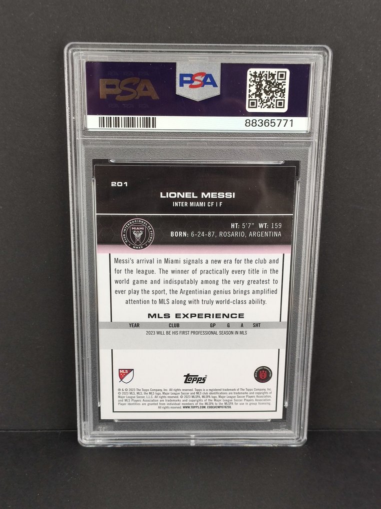 2023 Topps MLS Lionel Messi - GOAT - Special #201 - PSA 9 - 1 Graded card #1.0