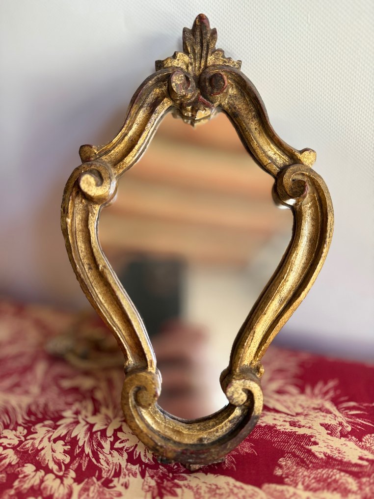 Specchio - Legno dorato - Cornocopia, scultura in legno #1.2