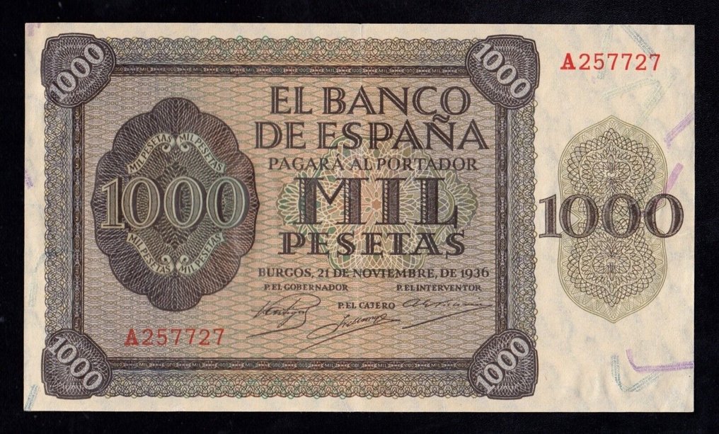 Spanyolország. - 1000 Pesetas - 1936 #1.1