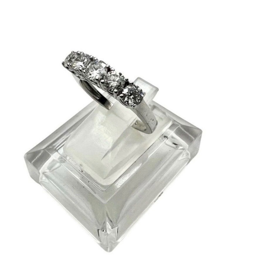 Anello - 18 carati Oro bianco -  1.20ct. tw. Diamante  (Naturale) #3.2