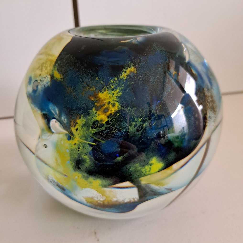 Glasfabriek Leerdam - Paul Spannenberg - Wazon -  Wyjątkowy wazon w kształcie kuli  - Szkło #1.1