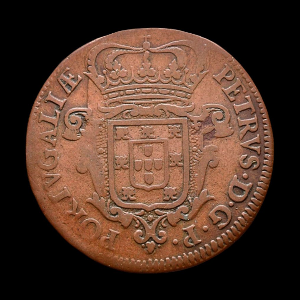 Portugalia. D. Pedro Príncipe Regente (1667-1683). V Reis 1683 - Lavramento Mecânico - Escassa #1.2