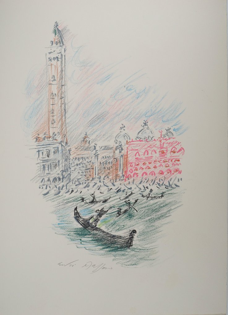 André Masson (1896-1987) - Venise : Gondoles et Saint Marc #1.1