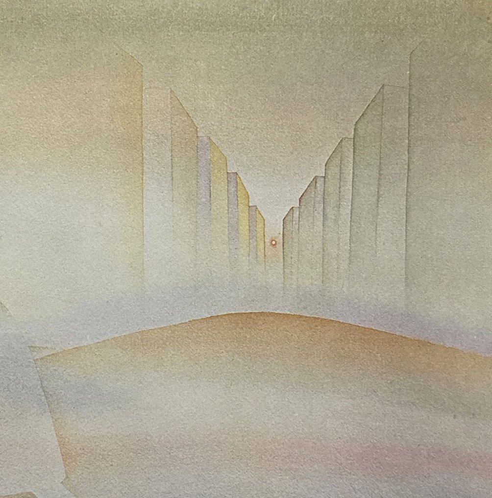 Jean-Michel Folon (1934-2005) - Cité surréaliste #2.1