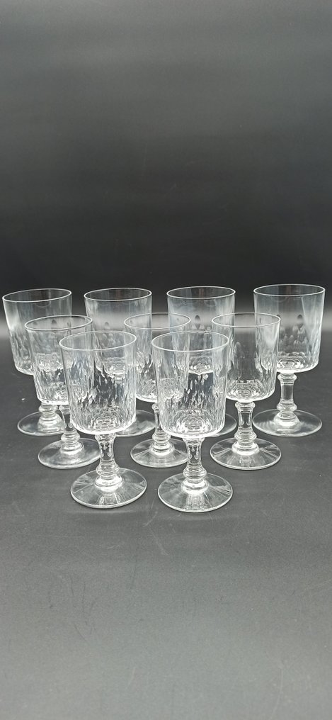 Baccarat - Conjunto de copos de bebidas diversas (9) - Modelo Richelieu/Cilíndrico - Cristal #2.1