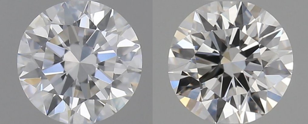 2 pcs Diamant  (Natural)  - 0.62 ct - Rund - E - IF - Gemological Institute of America (GIA) - *Matchande par* #1.1