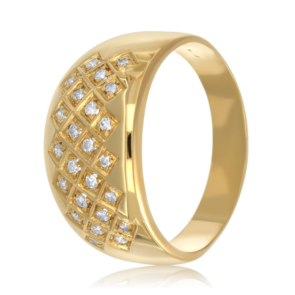 Ring - 18 karaat Geel goud -  0.36ct. tw. Diamant #2.1