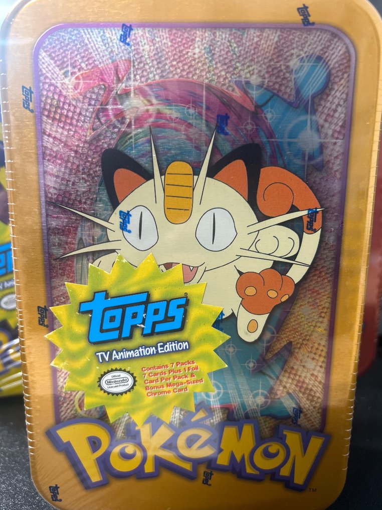 Pokémon Sealed box - TOPPS Meowth Sealed Tin Pokemon #1.1