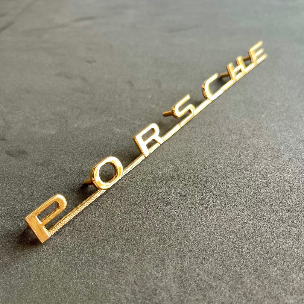 Placca Insignia Letras Metal Porsche Anagrama 356 Emblem - Germania - XXI #1.1